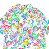 Womens Printed Blouse Blue V-Neck Floral UK 18