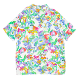 Womens Printed Blouse Blue V-Neck Floral UK 18