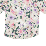 Womens Printed Blouse Beige Floral UK 12