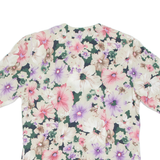 Womens Printed Blouse Beige Floral UK 12