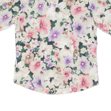 Womens Printed Blouse Beige Floral UK 12