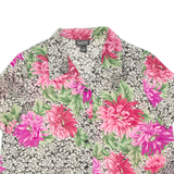 VIRGO Womens Printed Blouse Pink V-Neck Floral UK 20
