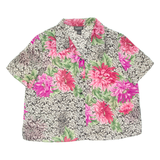 VIRGO Womens Printed Blouse Pink V-Neck Floral UK 20