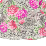 VIRGO Womens Printed Blouse Pink V-Neck Floral UK 20