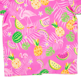 KING KAMEHA Womens Printed Blouse Pink V-Neck Floral L