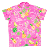 KING KAMEHA Womens Printed Blouse Pink V-Neck Floral L