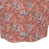 Womens Printed Blouse Brown V-Neck Long Sleeve Paisley 2XL