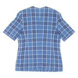 Womens Printed Waistcoat Blue V-Neck Check M