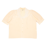 PARIS Womens Blouse Orange Silk L