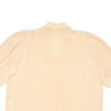PARIS Womens Blouse Orange Silk L