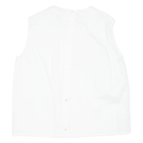 Womens Vest White Sleeveless L