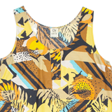 DI MARIO Womens Printed Vest Brown Sleeveless Crazy Pattern M
