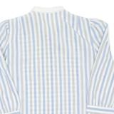 Womens Printed Blouse Blue 3/4 Sleeve Striped S