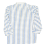 Womens Printed Blouse Blue 3/4 Sleeve Striped S