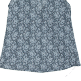 Womens Printed Vest Green V-Neck Sleeveless Floral M