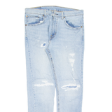 LEVI'S 512 Jeans Distressed Womens Blue Slim Tapered Stone Wash W34 L32