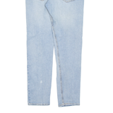 LEVI'S 512 Jeans Distressed Womens Blue Slim Tapered Stone Wash W34 L32