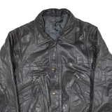 CANDA Insulated Mens Motorcycle Jacket Black Leather L