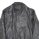 CANDA Insulated Mens Motorcycle Jacket Black Leather L