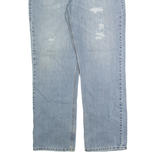 CARHARTT Distressed Mens Jeans Blue Regular Straight Stone Wash W34 L32