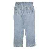 CARHARTT Distressed Mens Jeans Blue Regular Straight Stone Wash W34 L32