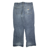 CARHARTT Staff Mens Jeans Blue Regular Straight Stone Wash W34 L32