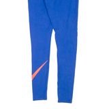 NIKE Womens Leggings Blue Skinny S W24 L28