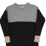 MADEWELL Womens Jumper Dress Black Knit Long Sleeve Knee Length S