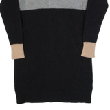 MADEWELL Womens Jumper Dress Black Knit Long Sleeve Knee Length S