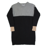 MADEWELL Womens Jumper Dress Black Knit Long Sleeve Knee Length S