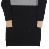 MADEWELL Womens Jumper Dress Black Knit Long Sleeve Knee Length S