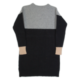 MADEWELL Womens Jumper Dress Black Knit Long Sleeve Knee Length S