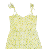 THE KOOPLES Womens Fit & Flare Dress Yellow Floral Sleeveless Knee Length M