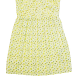 THE KOOPLES Womens Fit & Flare Dress Yellow Floral Sleeveless Knee Length M