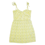 THE KOOPLES Womens Fit & Flare Dress Yellow Floral Sleeveless Knee Length M