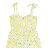 THE KOOPLES Womens Fit & Flare Dress Yellow Floral Sleeveless Knee Length M