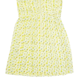 THE KOOPLES Womens Fit & Flare Dress Yellow Floral Sleeveless Knee Length M