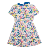 CATH KIDSTON Womens A-Line Dress Blue Floral Short Sleeve Knee Length UK 12