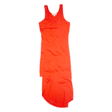 MICHAEL KORS Womens Day Dress Red Sleeveless Hi-Low S