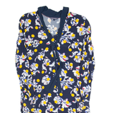 TOMMY HILFIGER Womens Day Dress Blue Floral Long Sleeve Knee Length S