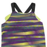 ADIDAS Womens Sports Vest Purple Sleeveless Crazy Pattern S