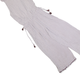 FAITHFULL THE BRAND Halter Neck Backless Womens Jumpsuit White Diamond M