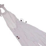 FAITHFULL THE BRAND Halter Neck Backless Womens Jumpsuit White Diamond M
