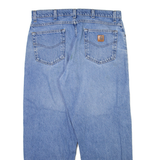 CARHARTT Mens Jeans Blue Regular Tapered Stone Wash W34 L28