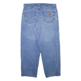 CARHARTT Mens Jeans Blue Regular Tapered Stone Wash W34 L28