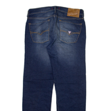 GUESS Mens Jeans Blue Regular Straight Stone Wash W31 L30