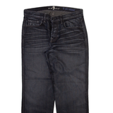 7 FOR ALL MANKIND Mens Jeans Grey Regular Straight Stone Wash W32 L28