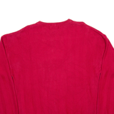 CHAPS RALPH LAUREN Mens Patterned Jumper Red Herringbone Chunky Knit L