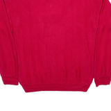 CHAPS RALPH LAUREN Mens Patterned Jumper Red Herringbone Chunky Knit L