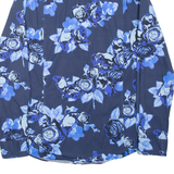 BIKKEMBERGS Mens Plain Shirt Blue Floral Long Sleeve M